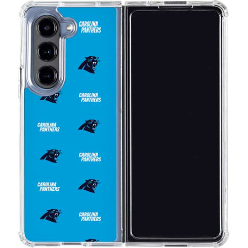 NFL Carolina Panthers Blitz Series Galaxy Z Fold5 5G Clear Case