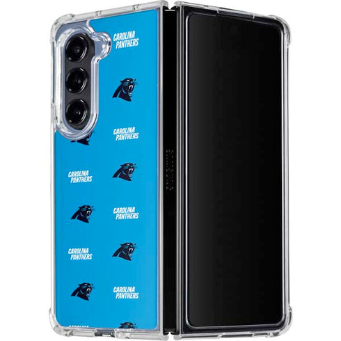 NFL Carolina Panthers Blitz Series Galaxy Z Fold5 5G Clear Case