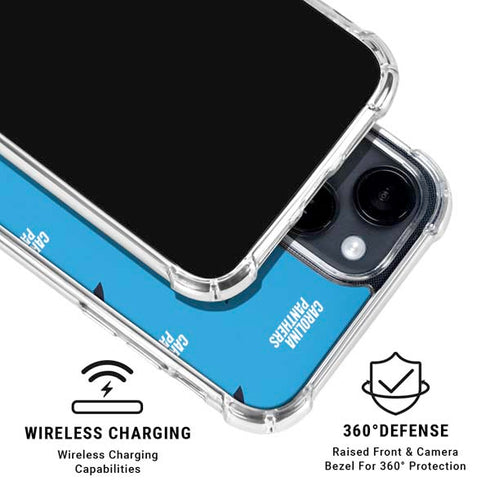 NFL Carolina Panthers Blitz Series iPhone 15 Clear Case