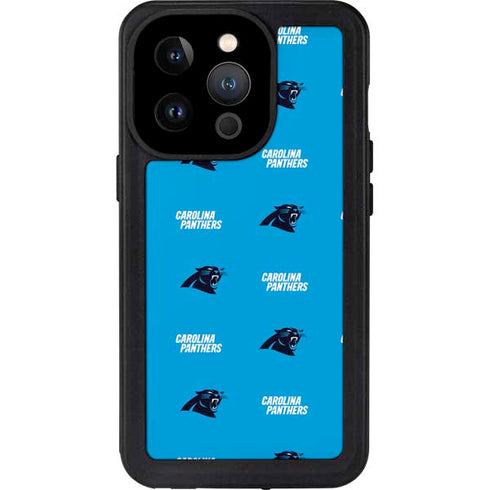 NFL Carolina Panthers Blitz Series iPhone 15 Pro Waterproof Case
