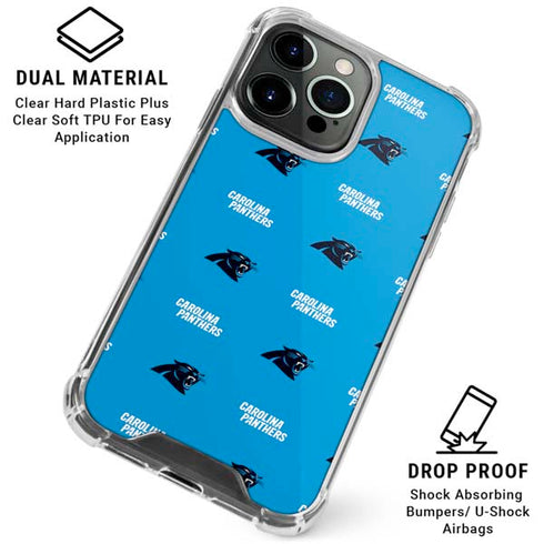 NFL Carolina Panthers Blitz Series iPhone 16 Pro Max Clear Case