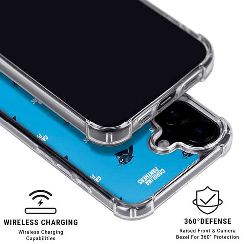 NFL Carolina Panthers Blitz Series iPhone 17 Clear Case
