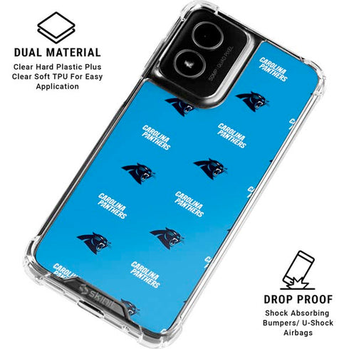 NFL Carolina Panthers Blitz Series Moto G Power 5G (2024) Clear Case