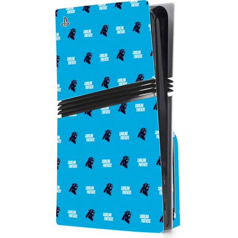 NFL Carolina Panthers Blitz Series PS5 Pro Disk Console Skin