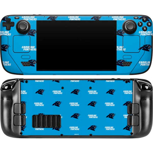 NFL Carolina Panthers Blitz Series Steam Deck Handheld Gaming Computer OLED Skin