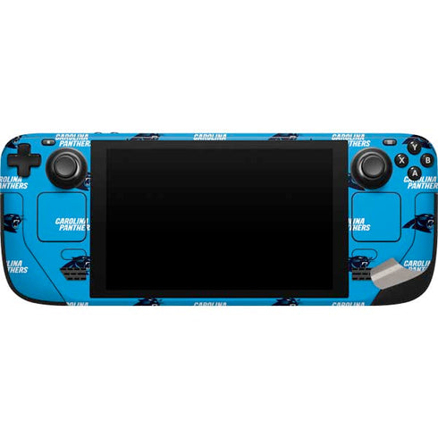 NFL Carolina Panthers Blitz Series Steam Deck Handheld Gaming Computer Skin