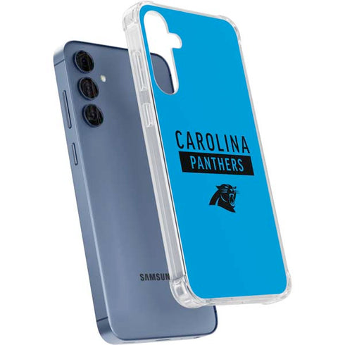 NFL Carolina Panthers Blue Performance Series Galaxy A55 5G Clear Case