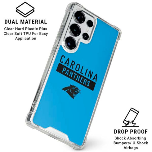 NFL Carolina Panthers Blue Performance Series Galaxy S25 Ultra Clear Case