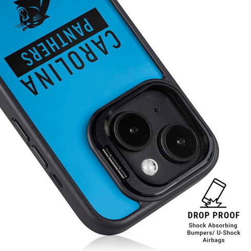 NFL Carolina Panthers Blue Performance Series iPhone 15 Kickstand Case