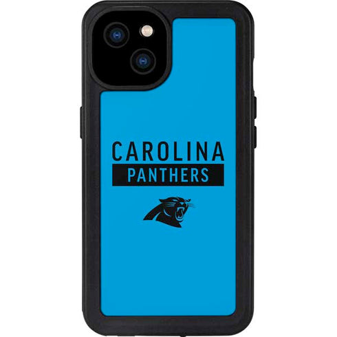 NFL Carolina Panthers Blue Performance Series iPhone 15 Plus Waterproof Case