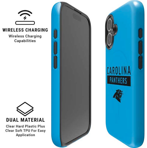 NFL Carolina Panthers Blue Performance Series iPhone 16 Plus Magsafe Impact Case
