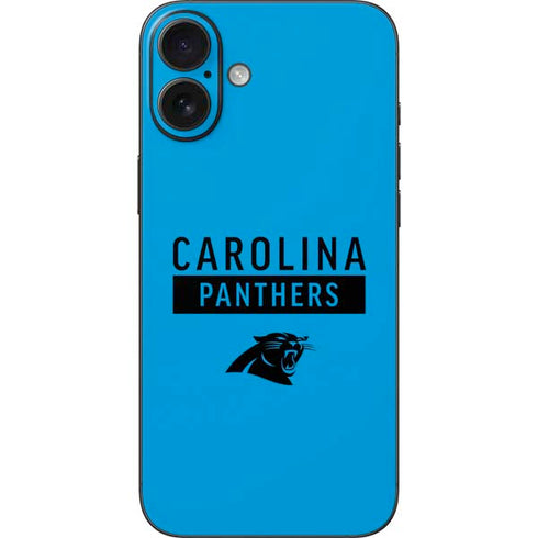 NFL Carolina Panthers Blue Performance Series iPhone 16 Plus Skin