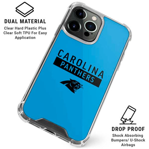 NFL Carolina Panthers Blue Performance Series iPhone 16 Pro Clear Case