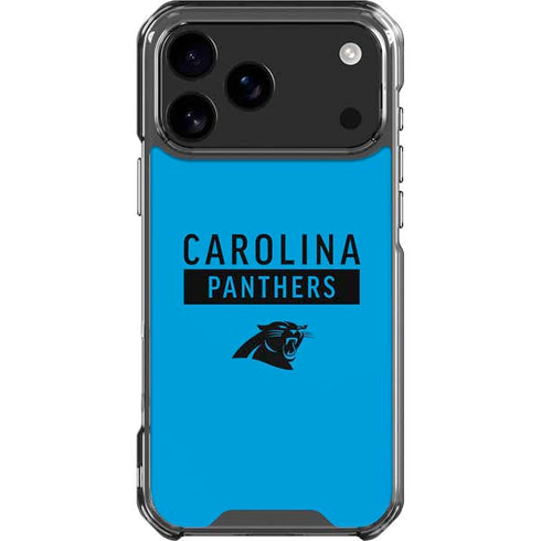 NFL Carolina Panthers Blue Performance Series iPhone 18 Pro Max Clear Case