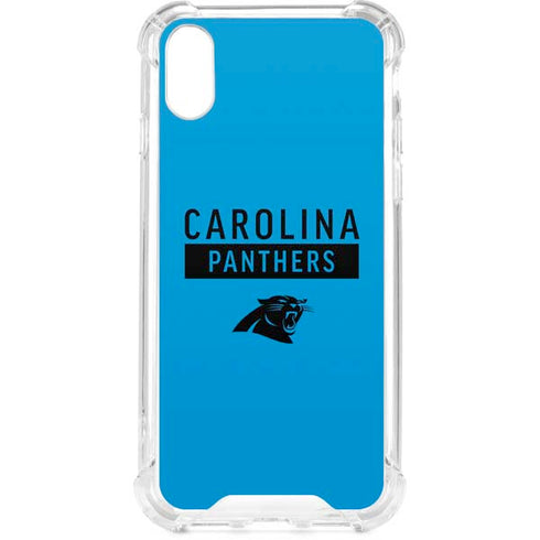 NFL Carolina Panthers Blue Performance Series iPhone XS Clear Case