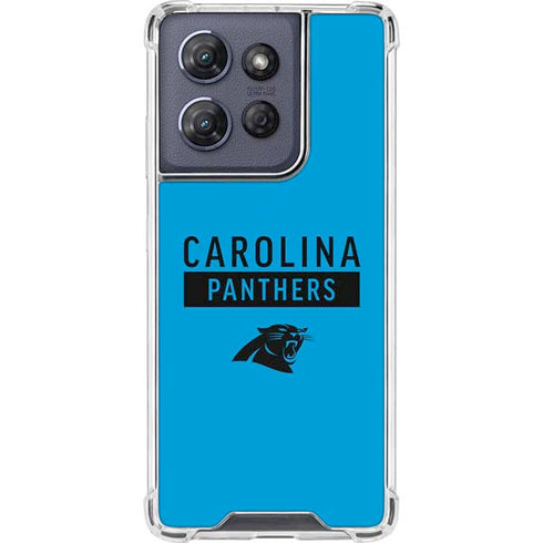 NFL Carolina Panthers Blue Performance Series Moto G Play 5G (2025) Clear Case