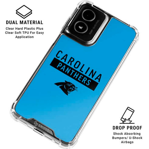 NFL Carolina Panthers Blue Performance Series Moto G Power 5G (2024) Clear Case