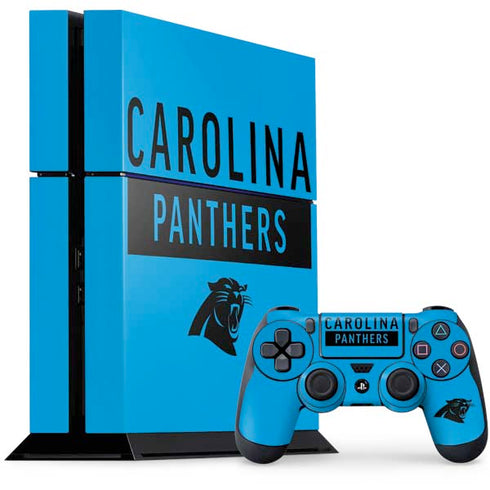 NFL Carolina Panthers Blue Performance Series PS4 Console and Controller Bundle Skin
