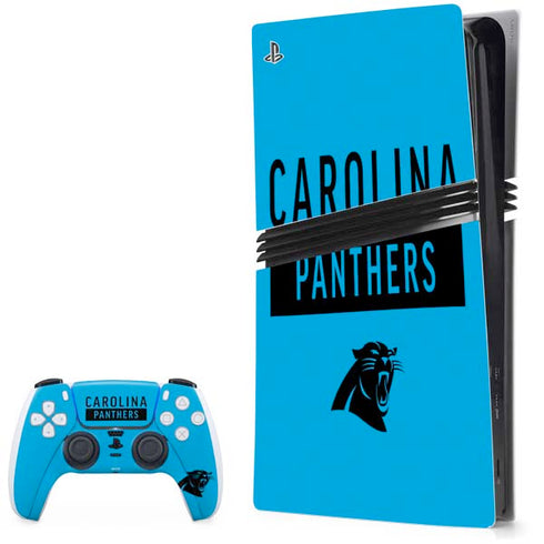 NFL Carolina Panthers Blue Performance Series PS5 Pro Bundle Skin
