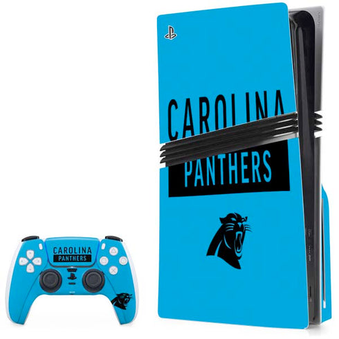 NFL Carolina Panthers Blue Performance Series PS5 Pro Disk Bundle Skin