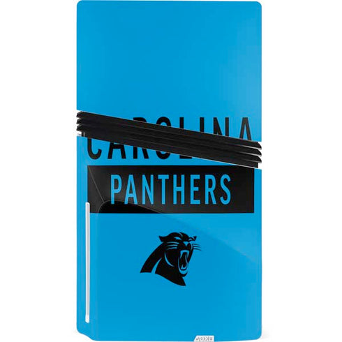 NFL Carolina Panthers Blue Performance Series PS5 Pro Disk Console Skin