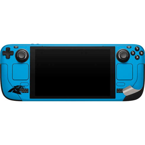 NFL Carolina Panthers Blue Performance Series Steam Deck Handheld Gaming Computer Skin