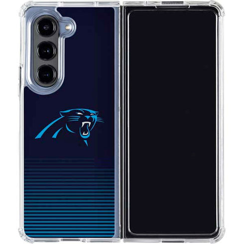 NFL Carolina Panthers Breakaway Galaxy Z Fold5 5G Clear Case