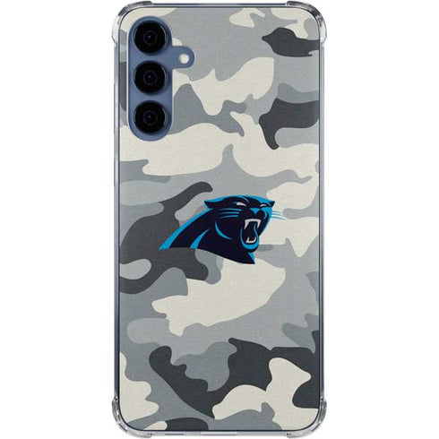 NFL Carolina Panthers Camo Galaxy A55 5G Clear Case