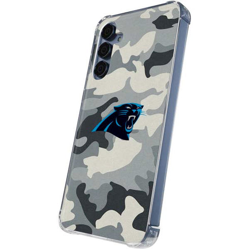 NFL Carolina Panthers Camo Galaxy A55 5G Clear Case
