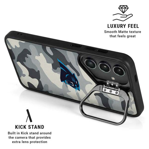 NFL Carolina Panthers Camo Galaxy S25 Plus Kickstand Case