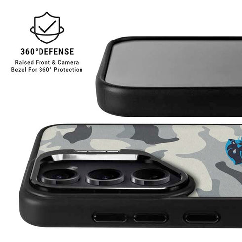 NFL Carolina Panthers Camo Galaxy S25 Plus Kickstand Case