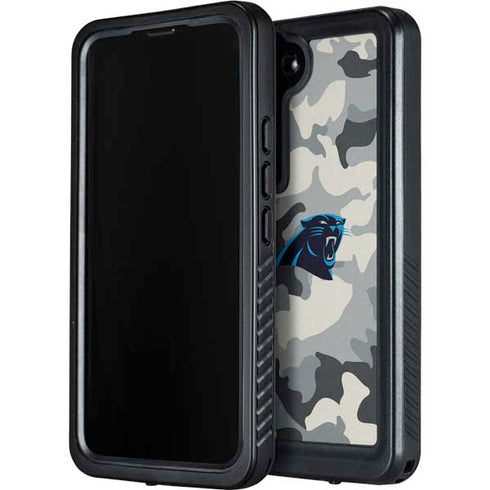 NFL Carolina Panthers Camo Galaxy S24 Waterproof Case