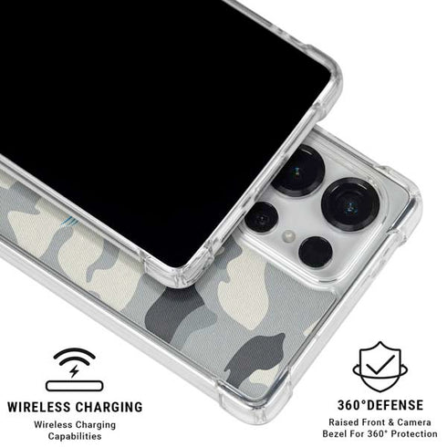 NFL Carolina Panthers Camo Galaxy S25 Ultra Clear Case