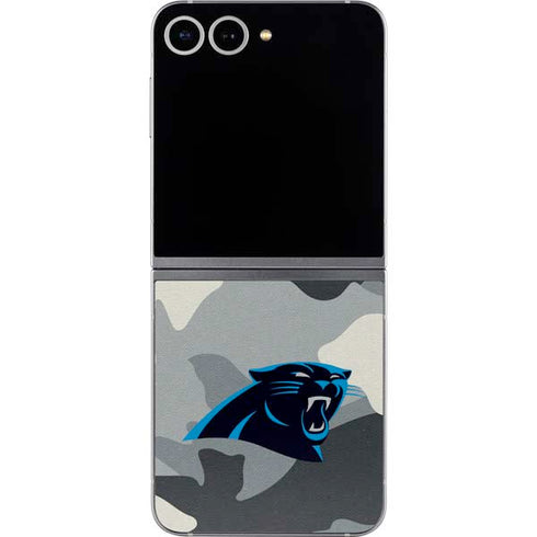 NFL Carolina Panthers Camo Galaxy Z Flip6 Skin