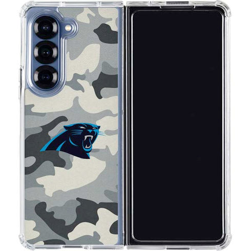 NFL Carolina Panthers Camo Galaxy Z Fold6 Clear Case