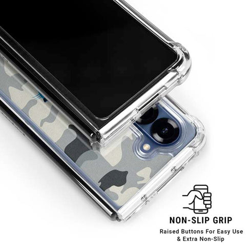 NFL Carolina Panthers Camo Galaxy Z Fold6 Clear Case