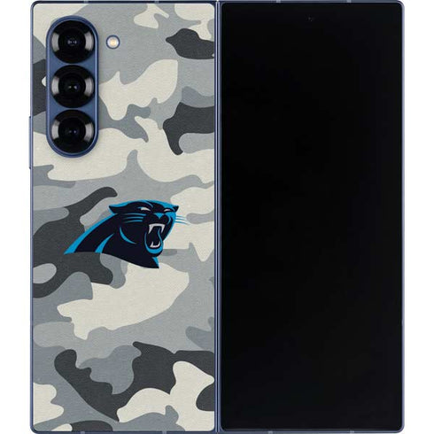 NFL Carolina Panthers Camo Galaxy Z Fold6 Skin