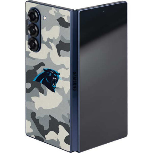 NFL Carolina Panthers Camo Galaxy Z Fold6 Skin