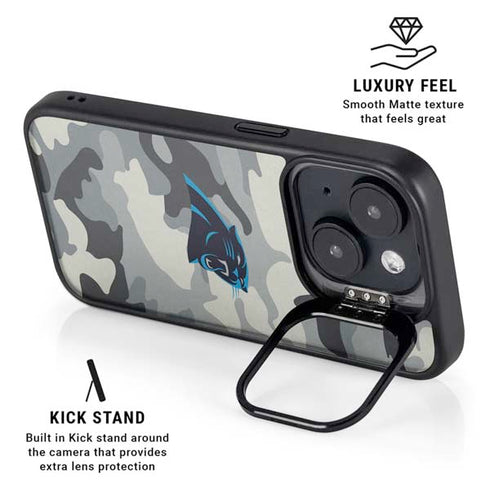 NFL Carolina Panthers Camo iPhone 14 Plus Kickstand Case