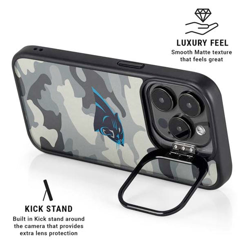 NFL Carolina Panthers Camo iPhone 15 Pro Kickstand Case
