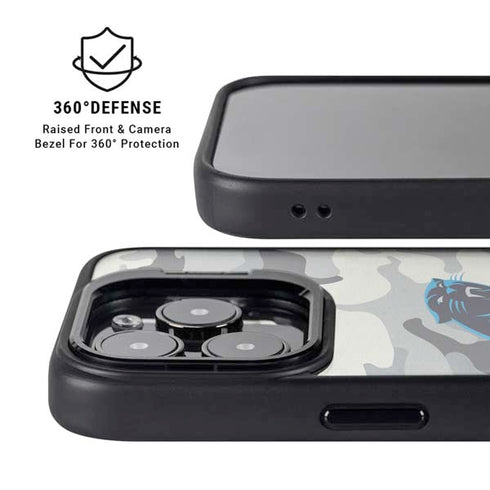 NFL Carolina Panthers Camo iPhone 15 Pro Max Kickstand Case