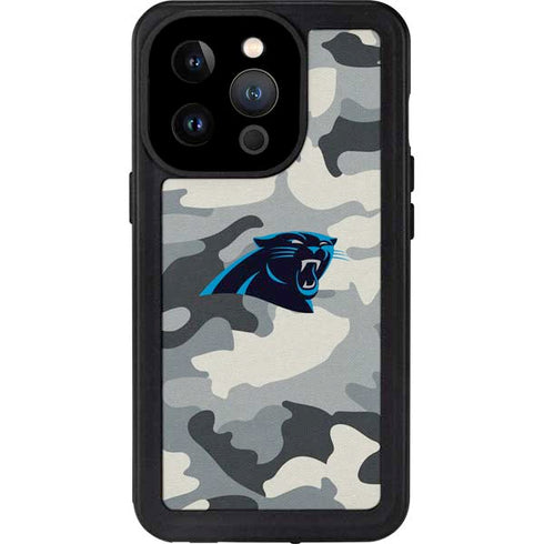 NFL Carolina Panthers Camo iPhone 15 Pro Waterproof Case