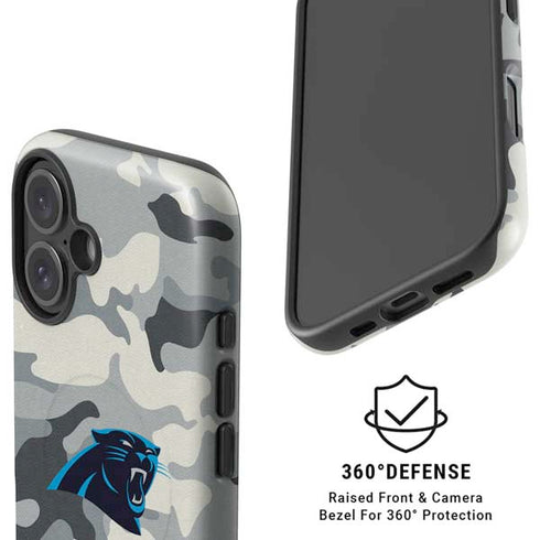 NFL Carolina Panthers Camo iPhone 16 Magsafe Impact Case