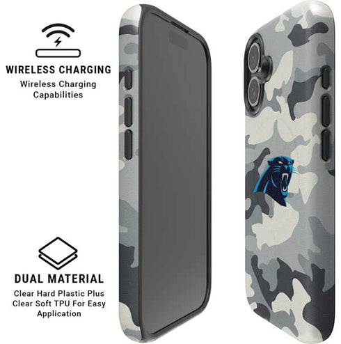 NFL Carolina Panthers Camo iPhone 16 Magsafe Impact Case