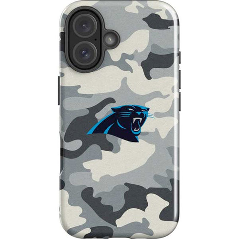 NFL Carolina Panthers Camo iPhone 16 Plus Impact Case