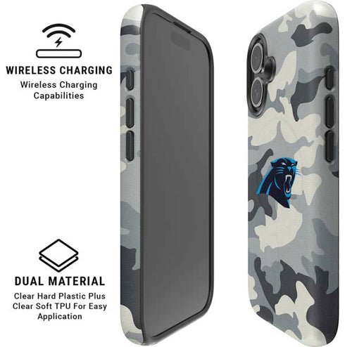 NFL Carolina Panthers Camo iPhone 16 Plus Magsafe Impact Case