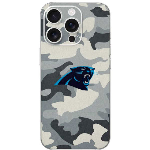 NFL Carolina Panthers Camo iPhone 16 Pro Skin