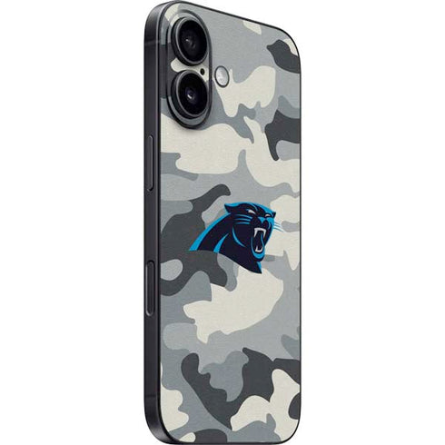 NFL Carolina Panthers Camo iPhone 16 Skin