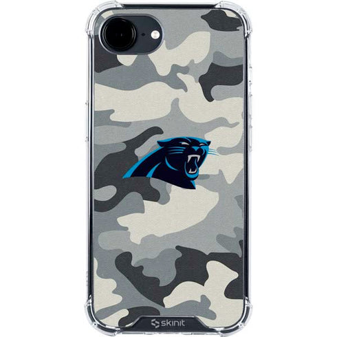 NFL Carolina Panthers Camo iPhone 16e Clear Case