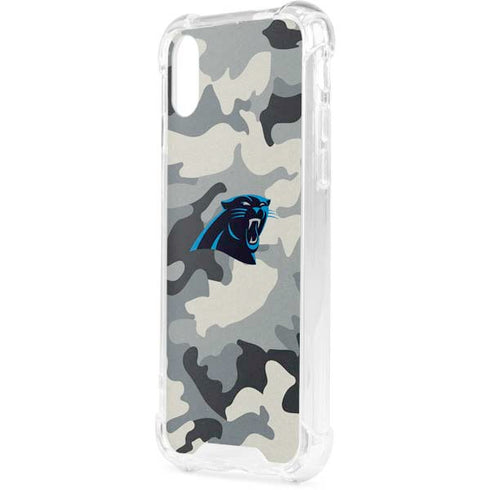 NFL Carolina Panthers Camo iPhone XS Clear Case